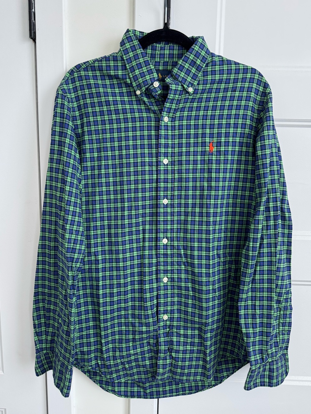 Polo Ralph Lauren Classic Fit Casual Plaid Oxford Long Sleeve Button Down Shirt